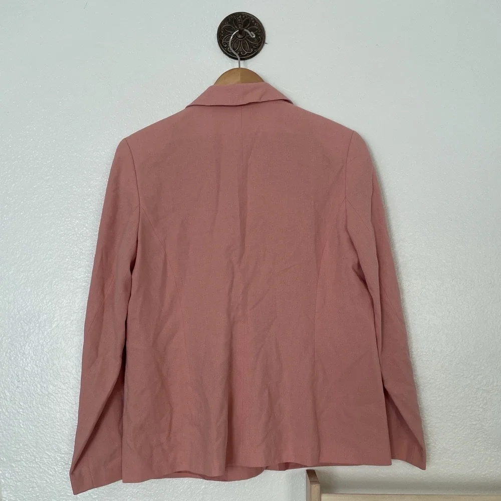 Orvis Women's Blazer Size 12P Linen Tencel Sport‎ Jacket Cantaloupe One Button